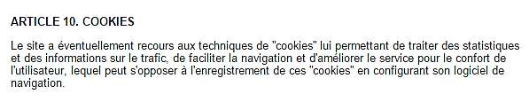 Article 10 cookies
